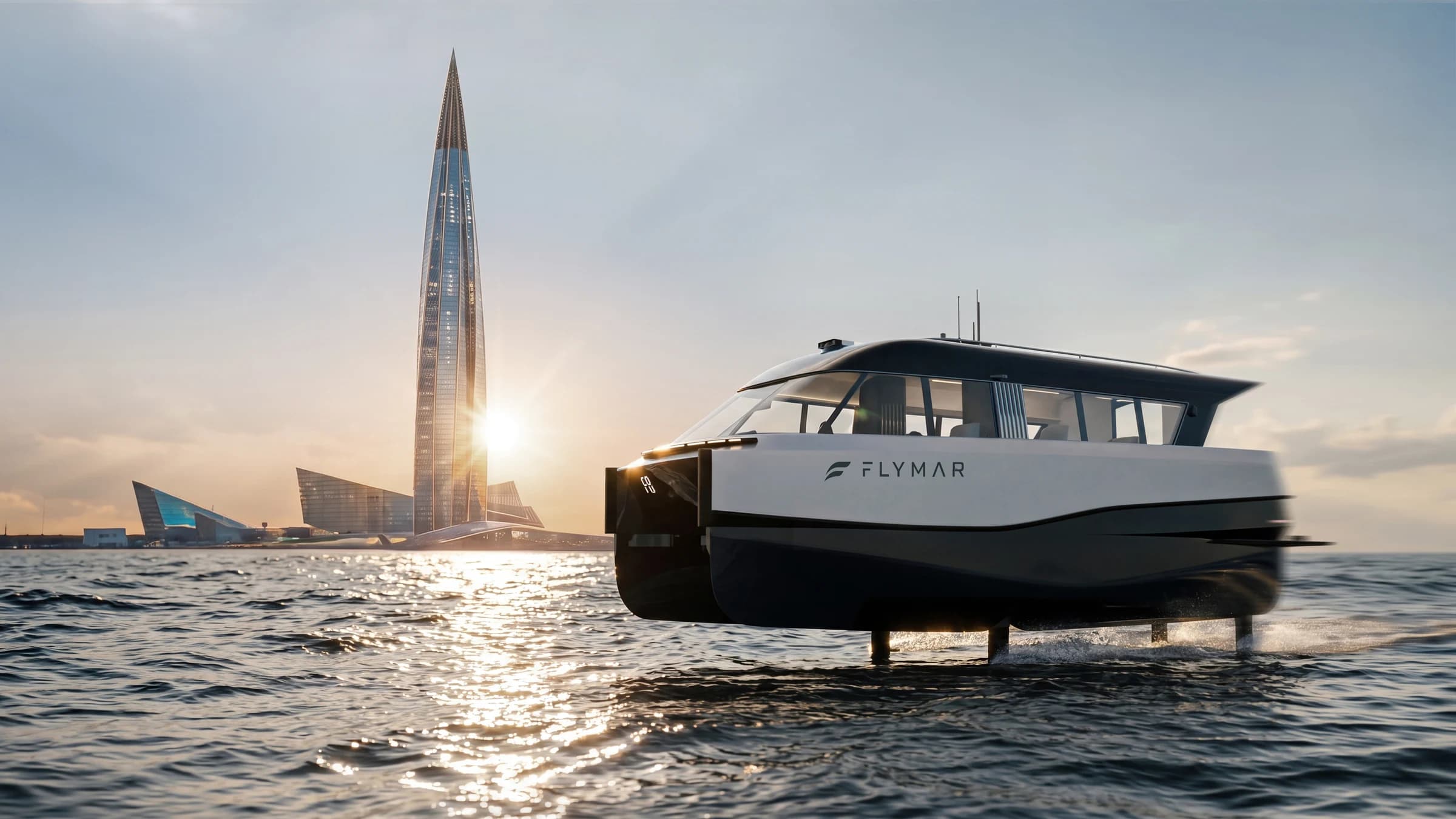 FLYMAR F8 flying above the water